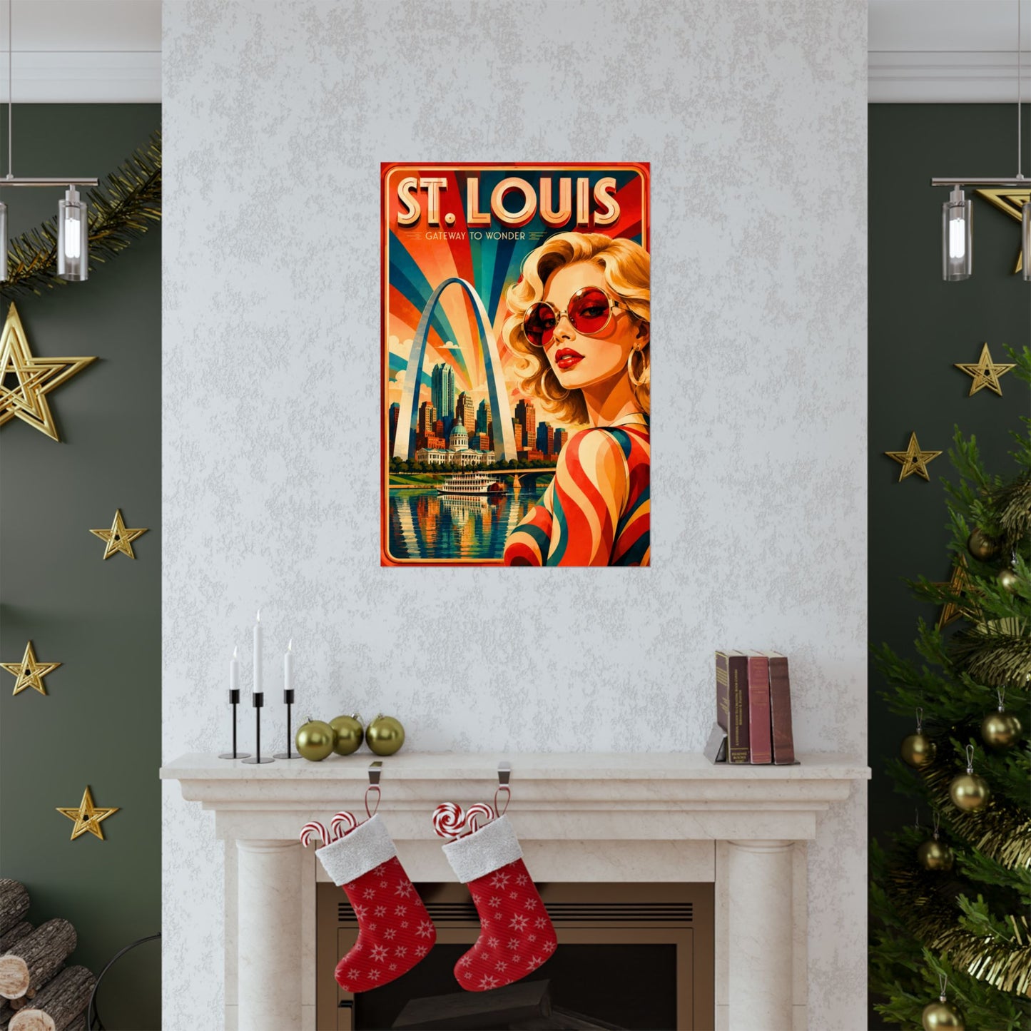 St. Louis Retro Travel Poster — Matte Vertical Poster