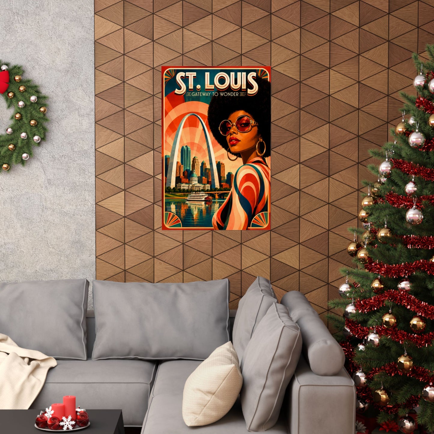 St. Louis Retro Travel Poster2 - Matte Vertical Art Print