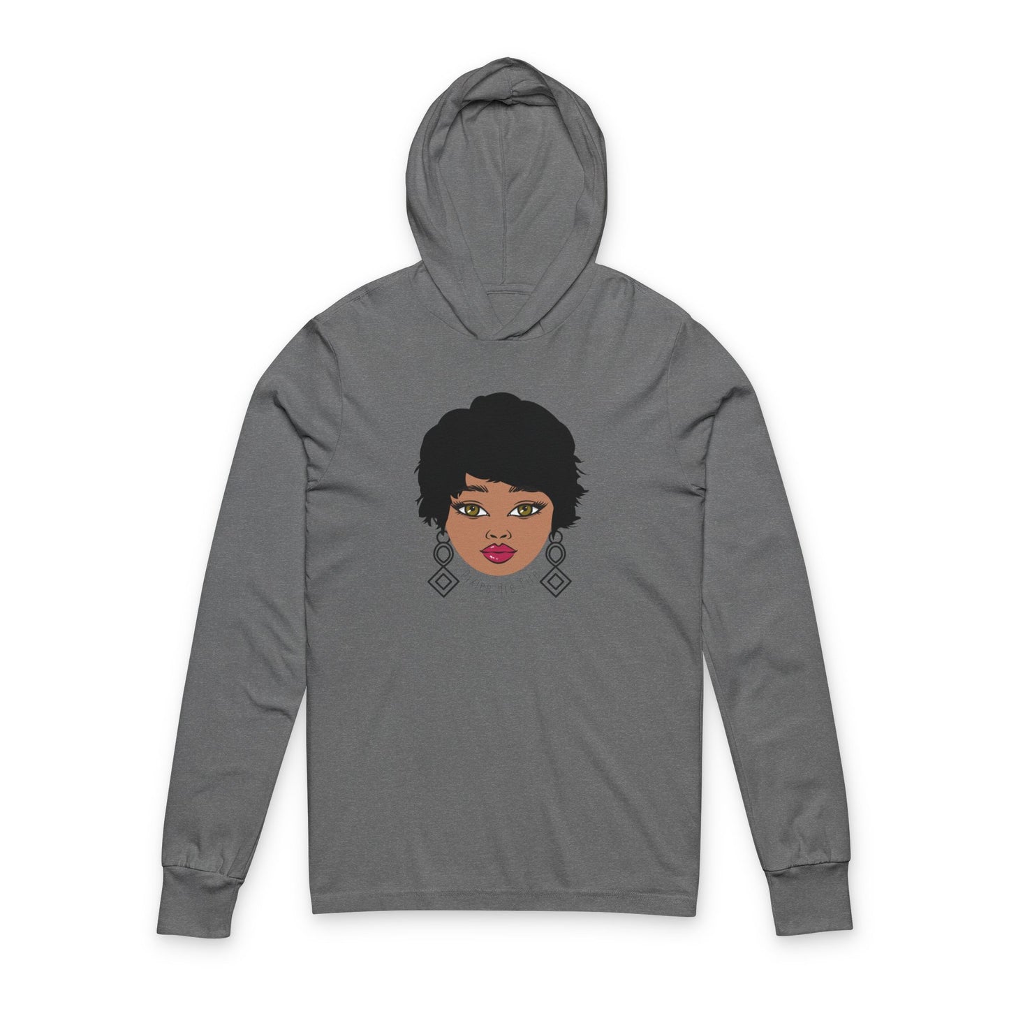 Pixie's Are Fire Graphic Long Sleeve Hoodie Tee,