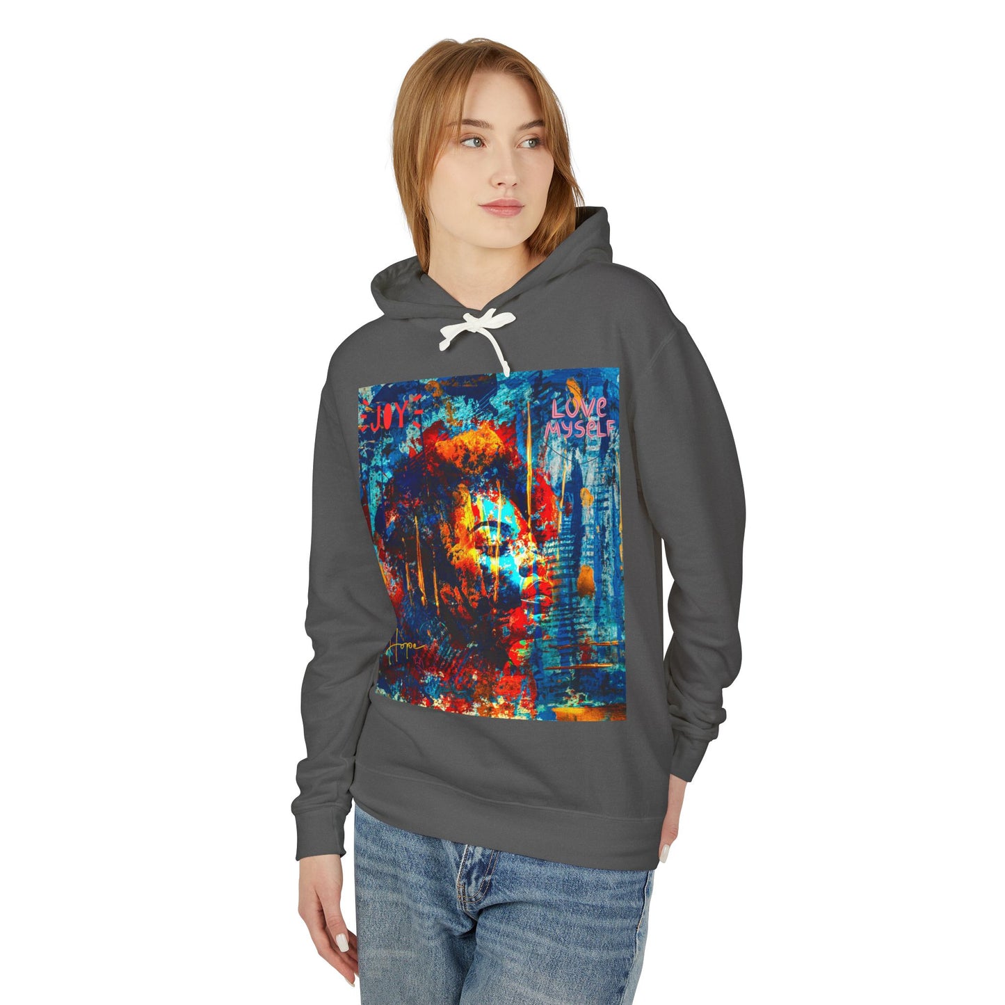 Self Love Unisex Lightweight Hooded Sweatshirt