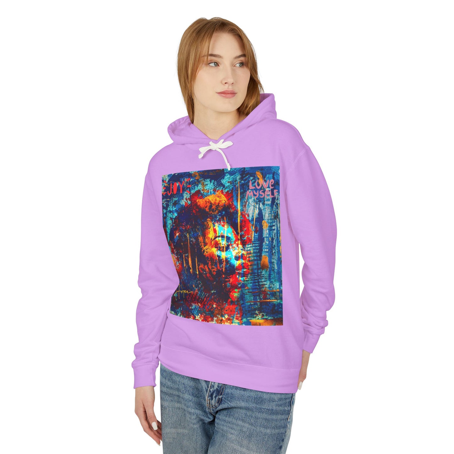 Self Love Unisex Lightweight Hooded Sweatshirt