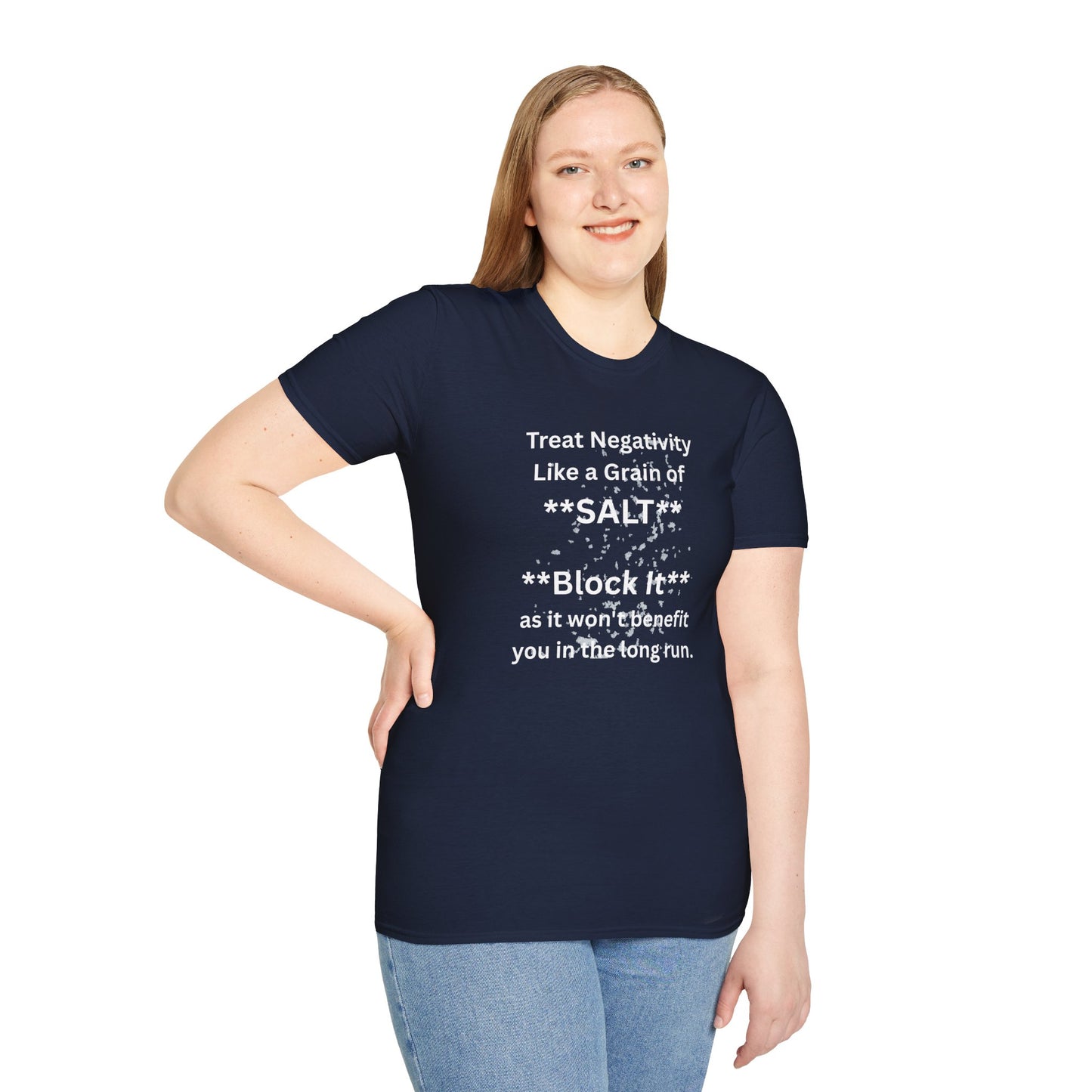 Negativity Boundaries T-Shirt — "Treat Negativity Like a Grain of SALT" Motivational Tee