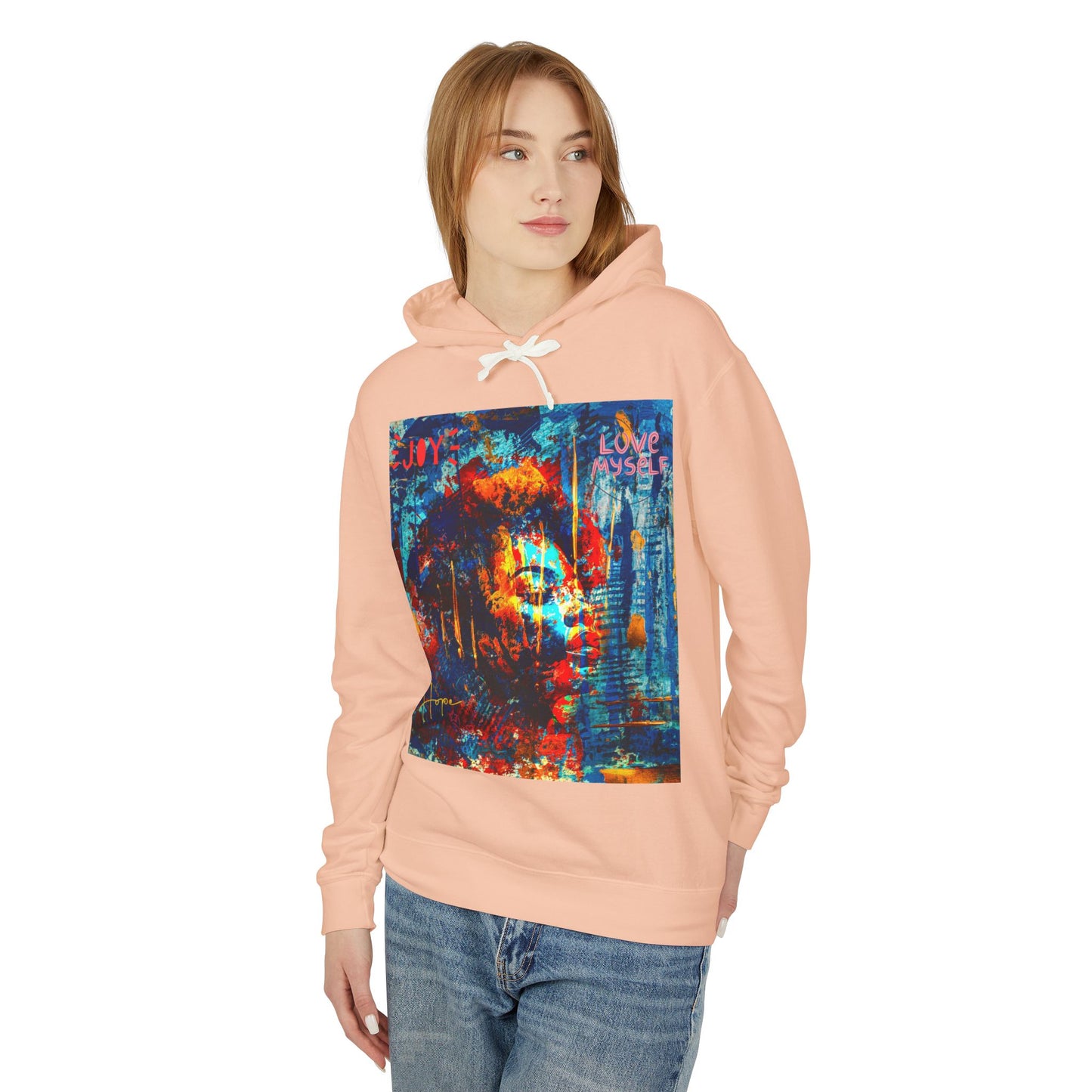 Self Love Unisex Lightweight Hooded Sweatshirt