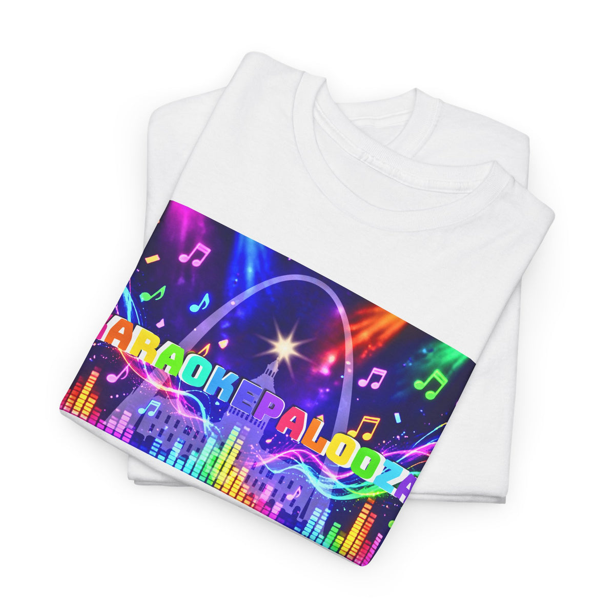 Karaokepalooza Graphic Tee — Neon Music Festival T‑Shirt