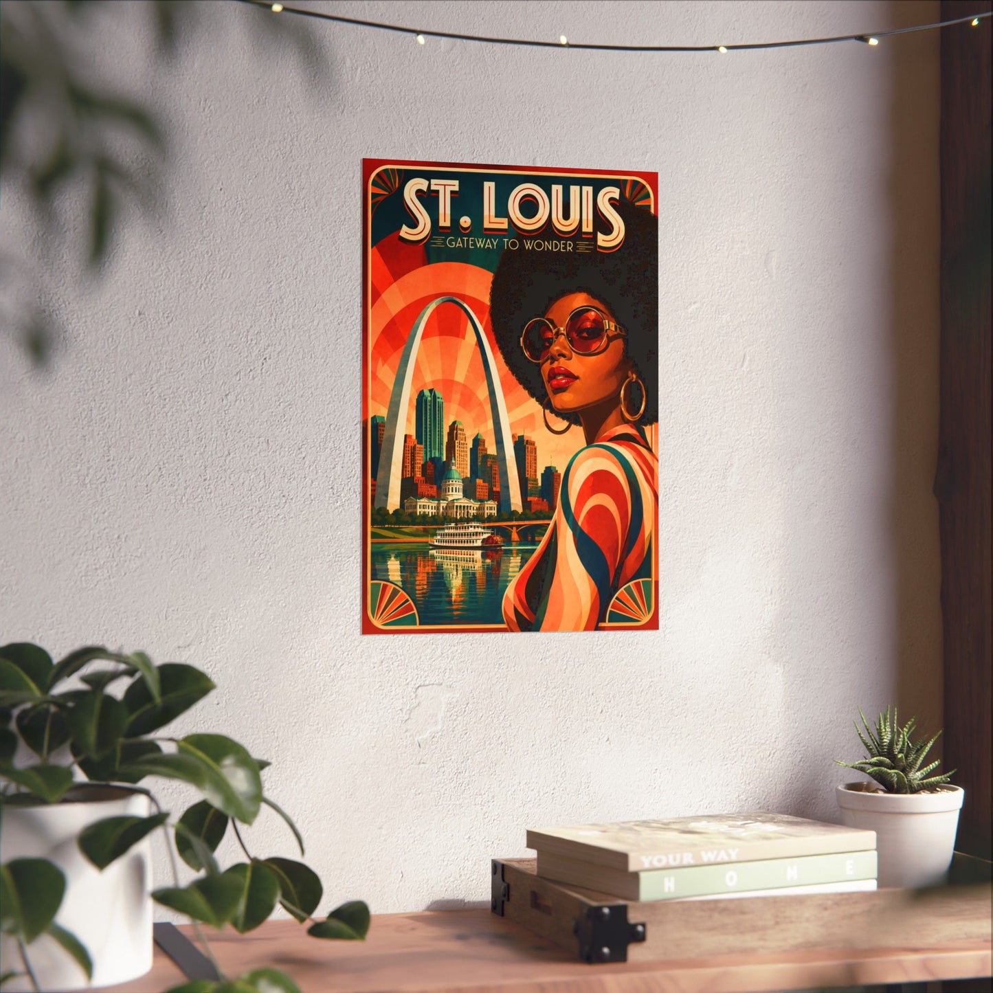 St. Louis Retro Travel Poster2 - Matte Vertical Art Print