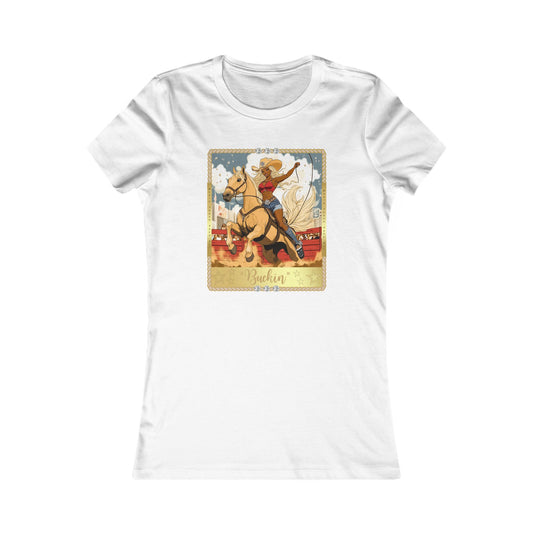 Vintage Rodeo Buckin' Tee for Women - Perfect for Country Lovers