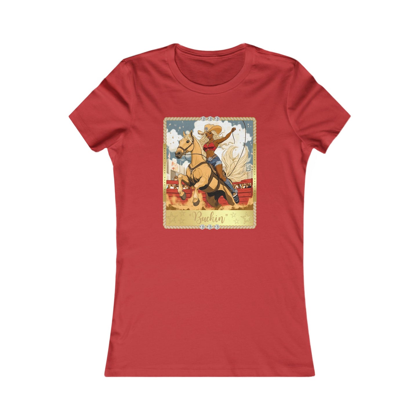 Vintage Rodeo Buckin' Tee for Women - Perfect for Country Lovers