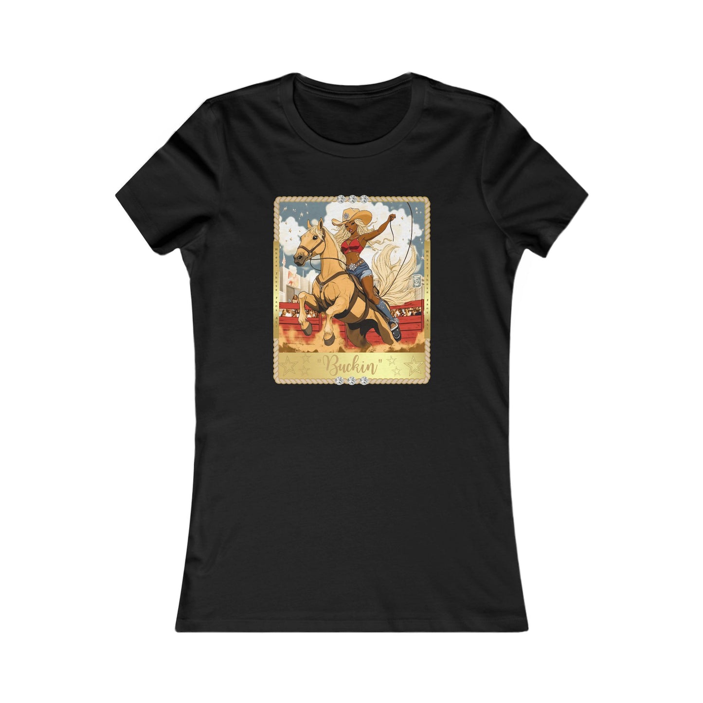 Vintage Rodeo Buckin' Tee for Women - Perfect for Country Lovers