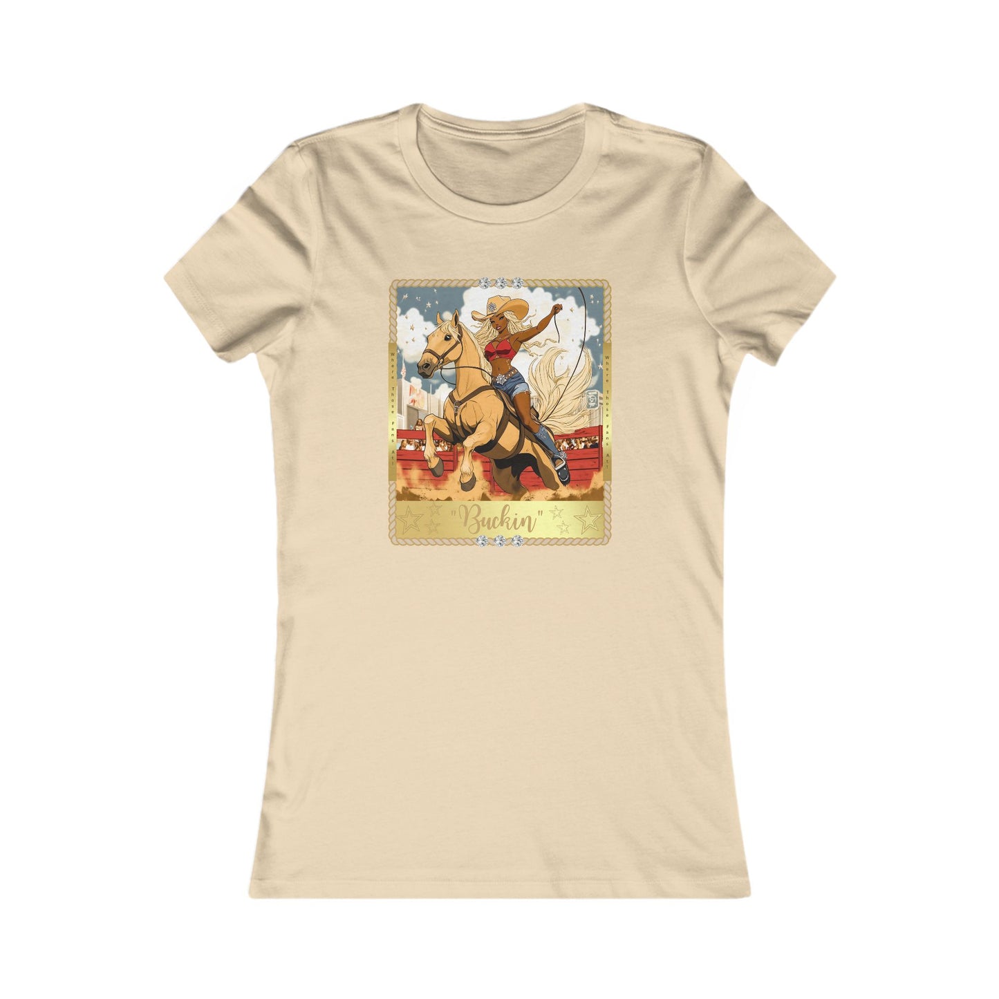 Vintage Rodeo Buckin' Tee for Women - Perfect for Country Lovers
