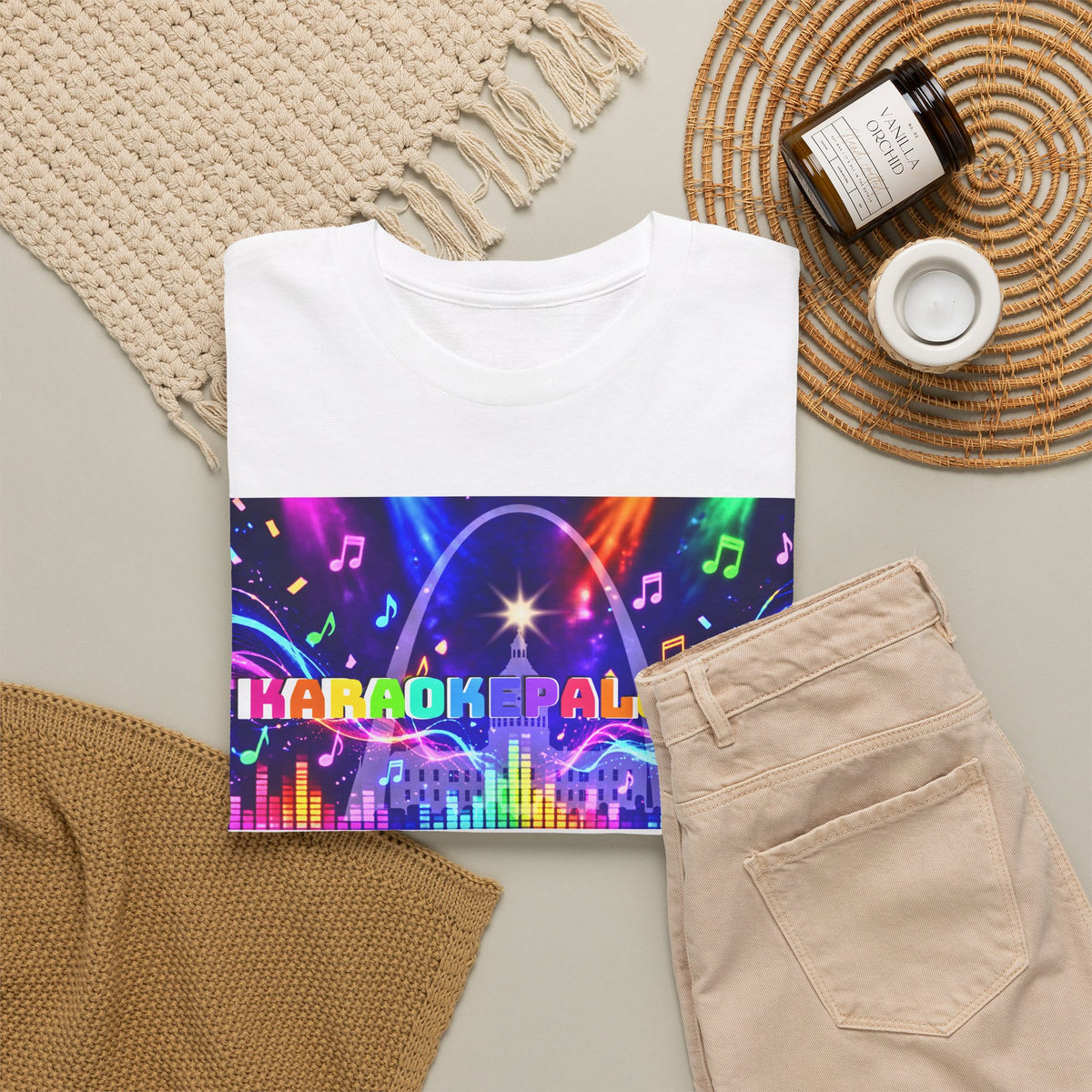 Karaokepalooza Graphic Tee — Neon Music Festival T‑Shirt