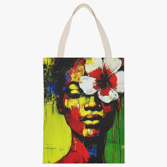 Lady Rose Canvas Tote Bag