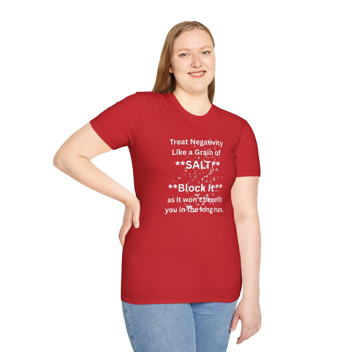 Negativity Boundaries T-Shirt — "Treat Negativity Like a Grain of SALT" Motivational Tee