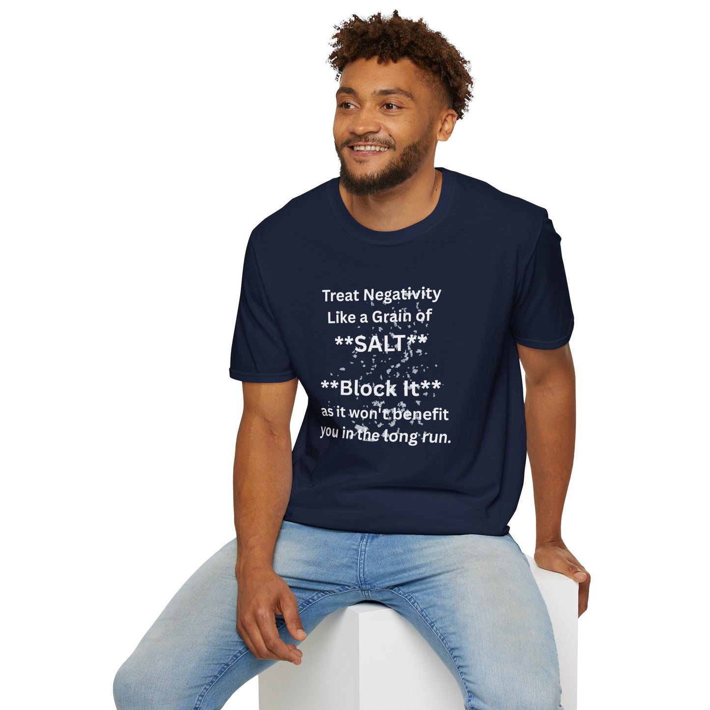 Negativity Boundaries T-Shirt — "Treat Negativity Like a Grain of SALT" Motivational Tee