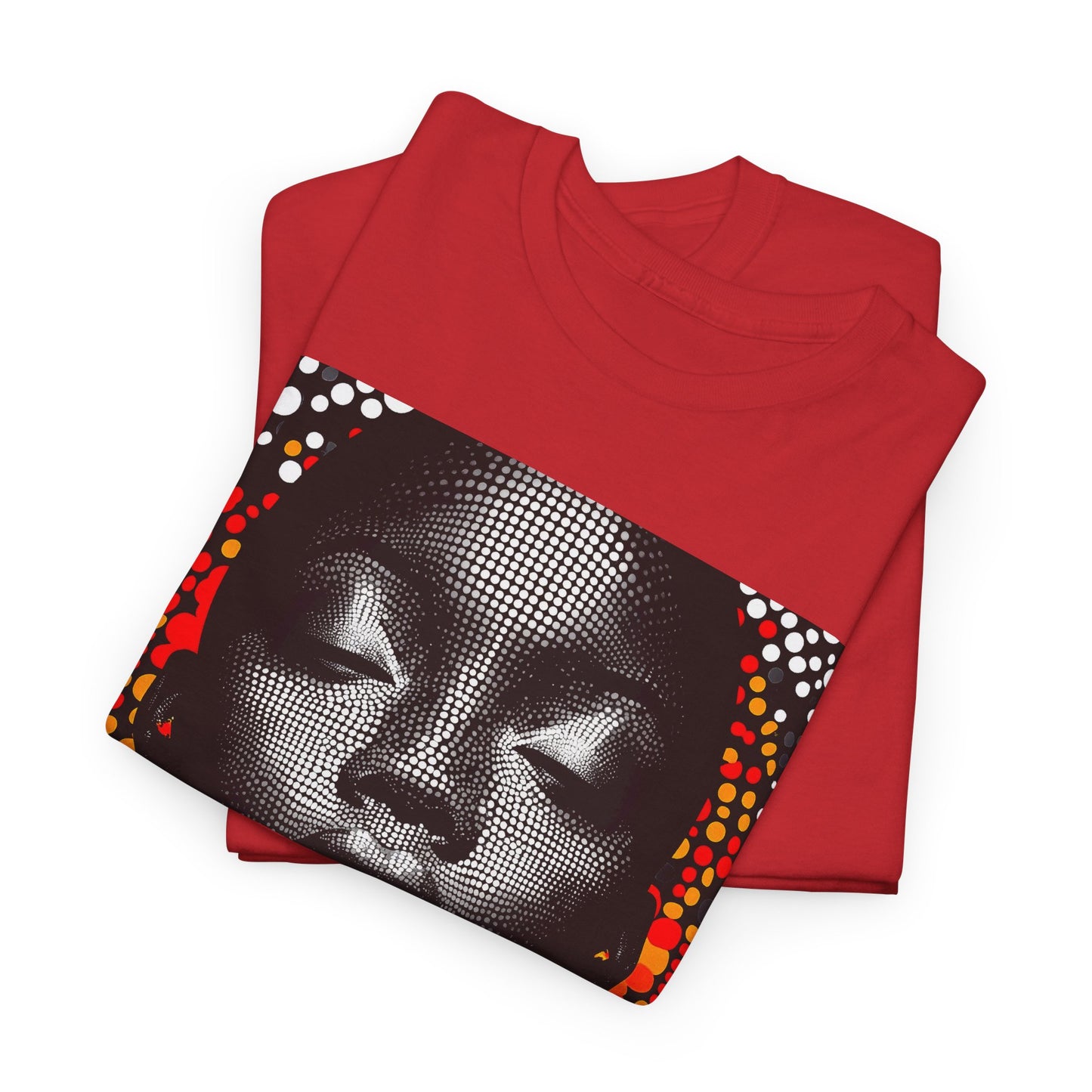 Afrocentric Dot Art Portrait Tee — Bold Black Woman Graphic T‑Shirt