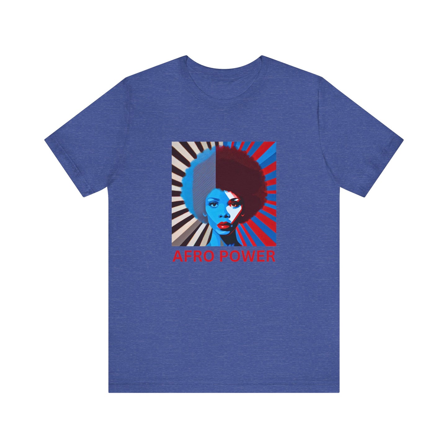 Afro Power Jersey Tee - Bold Statement T-Shirt for Cultural Pride