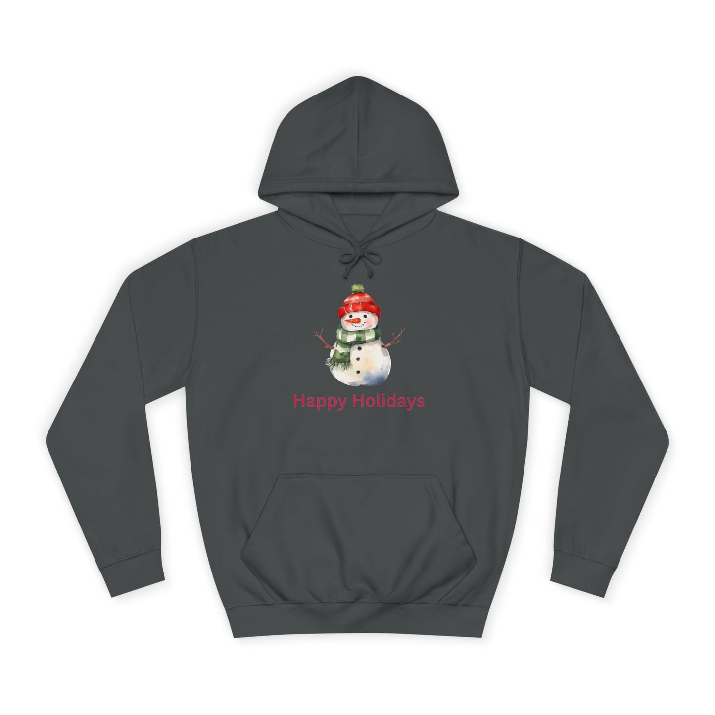 Happy Holidays Snowman Unisex College Hoodie