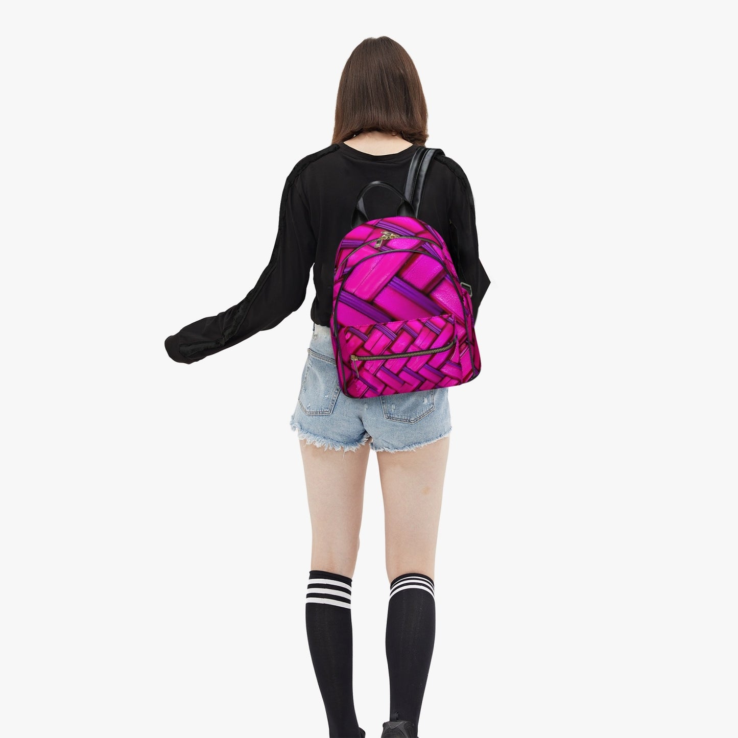 Pink Haven PU Backpack