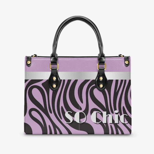 SO Chic -  Zebra Lavender Tote Bag