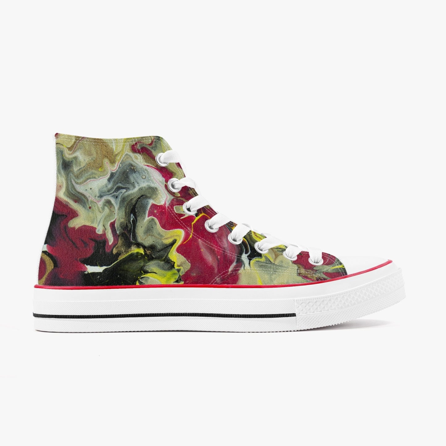 Abstract High-Top Canvas Shoes 0001