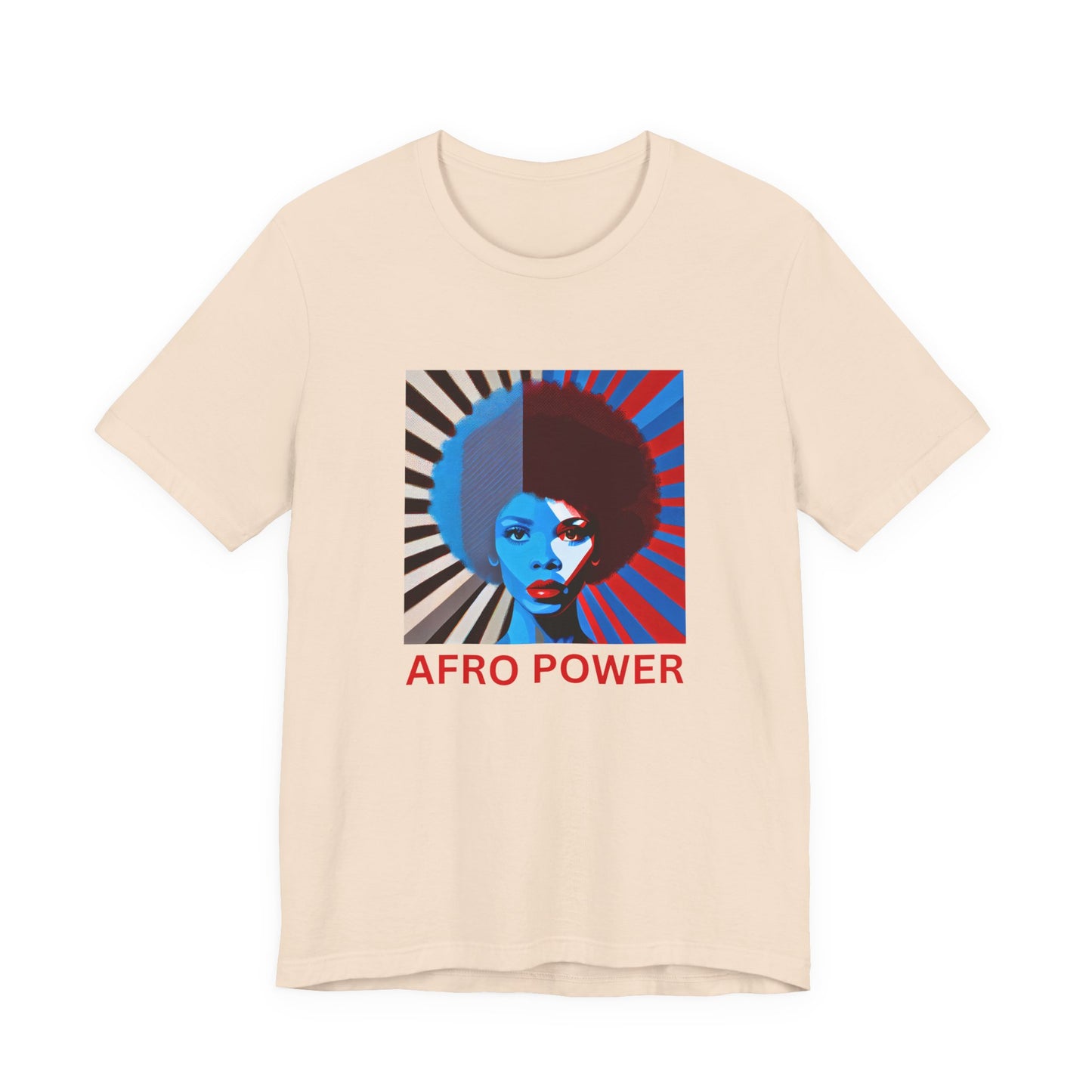 Afro Power Jersey Tee - Bold Statement T-Shirt for Cultural Pride