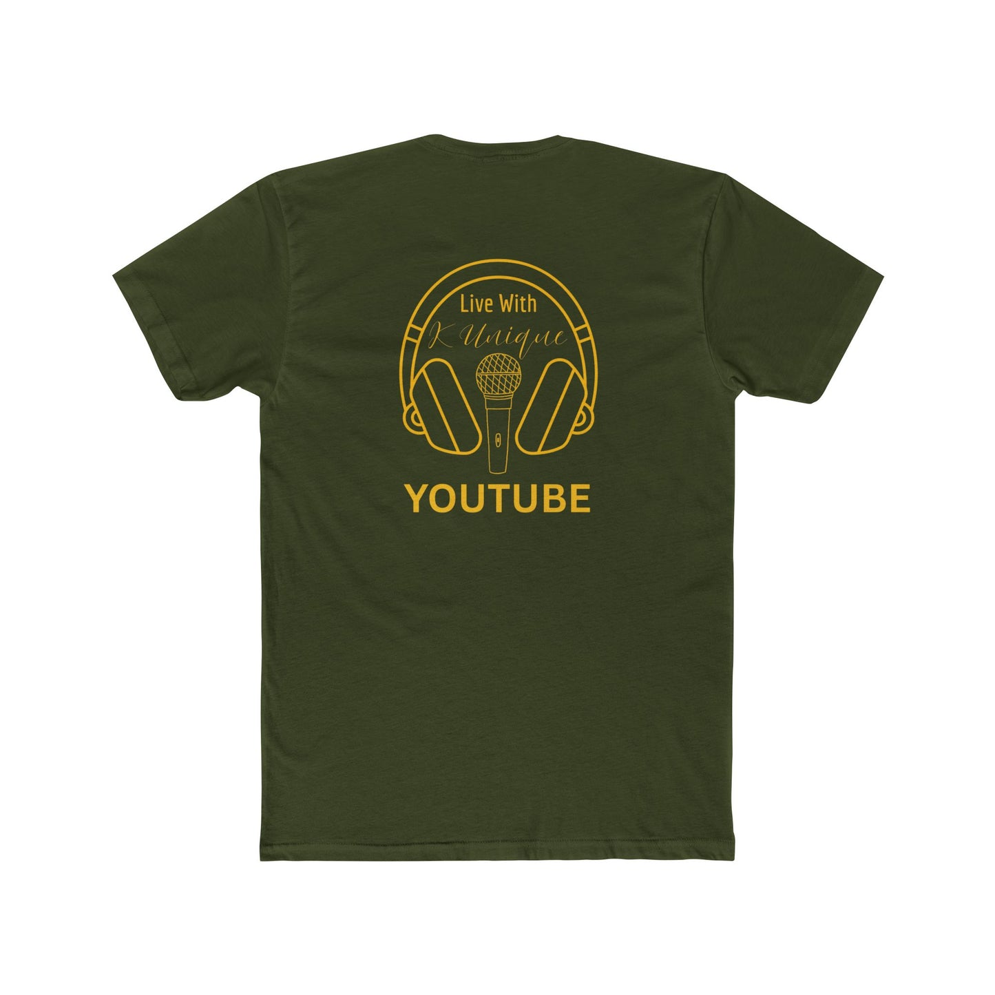 Retro Femme Portrait Tee — 'YouTube' Headphones Graphic Shirt