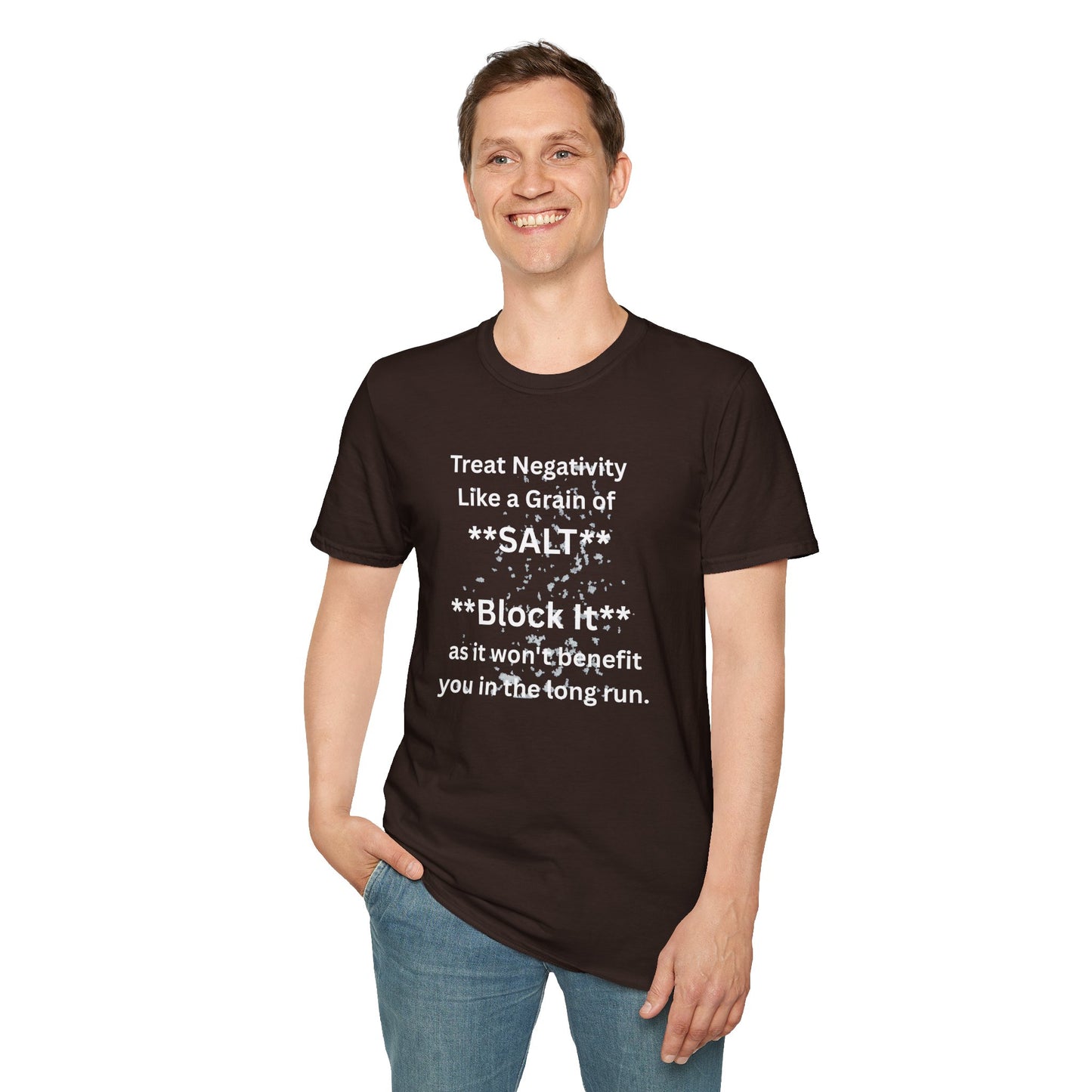 Negativity Boundaries T-Shirt — "Treat Negativity Like a Grain of SALT" Motivational Tee