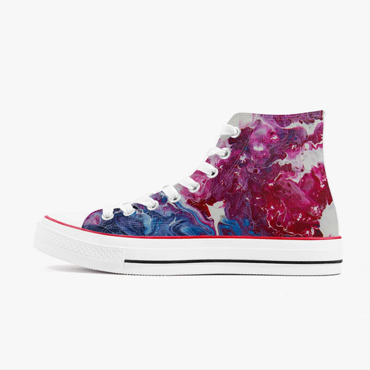 Abstract High-Top Canvas Shoes - 0002