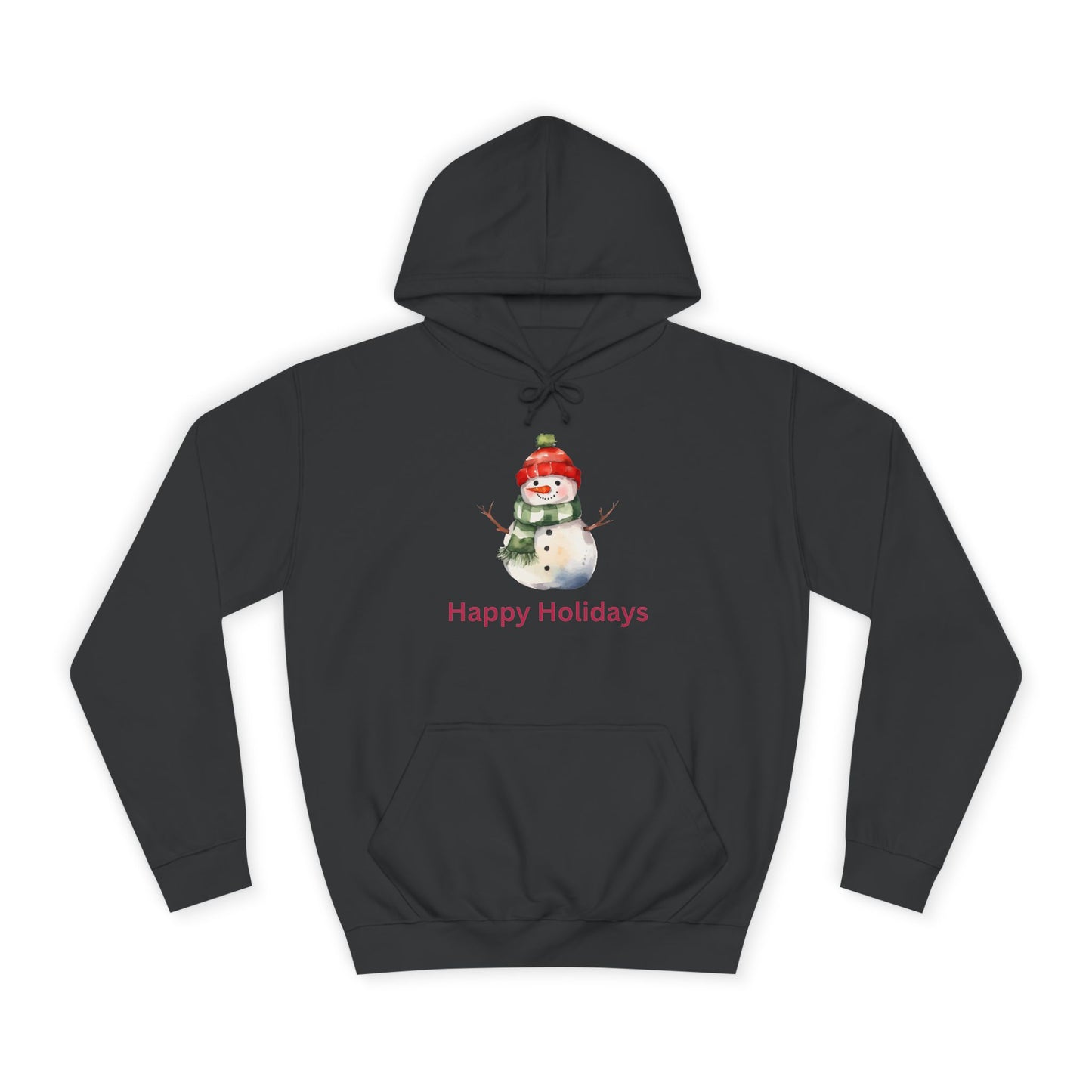Happy Holidays Snowman Unisex College Hoodie