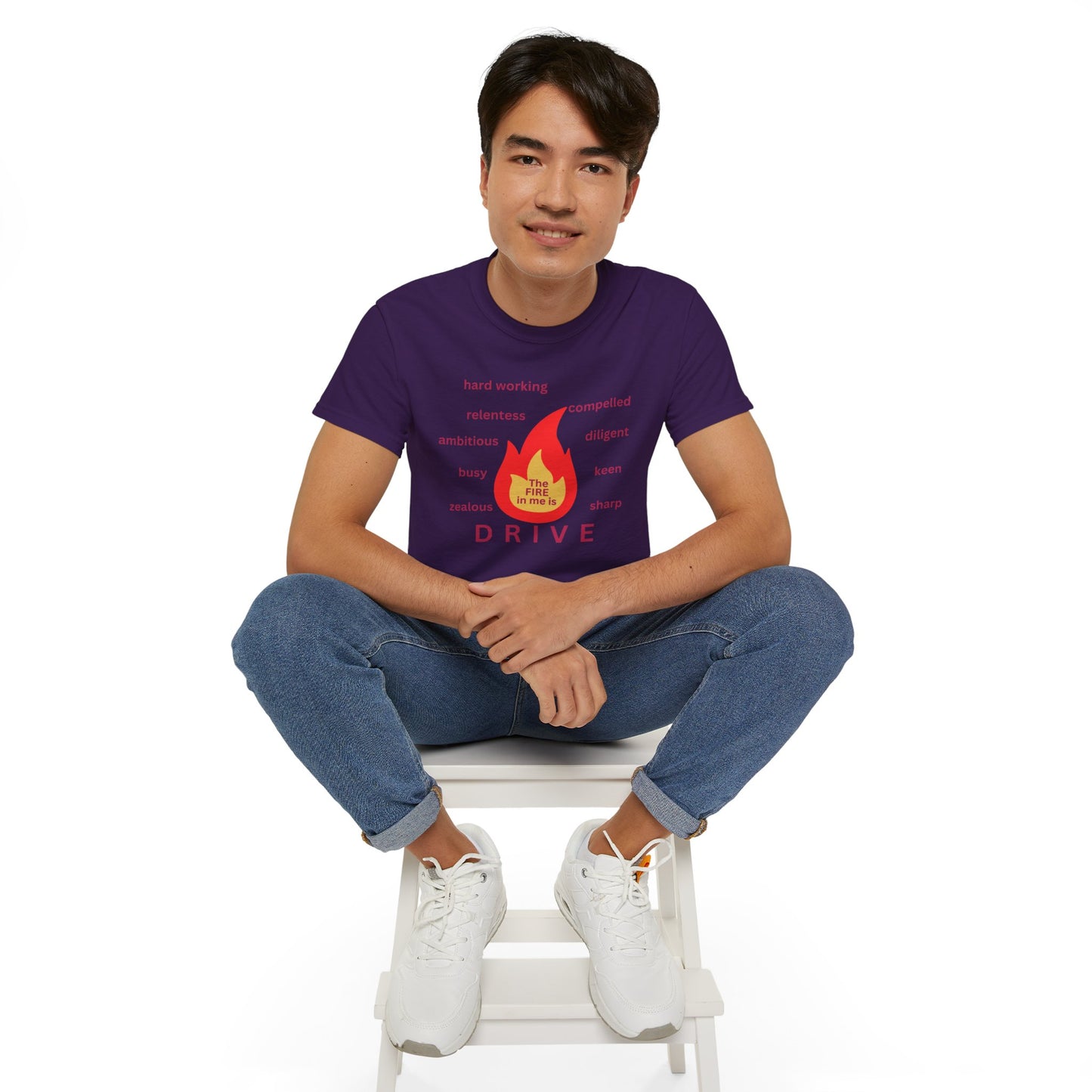 Unisex Ultra Cotton Tee - "The Fire in Me is Drive"