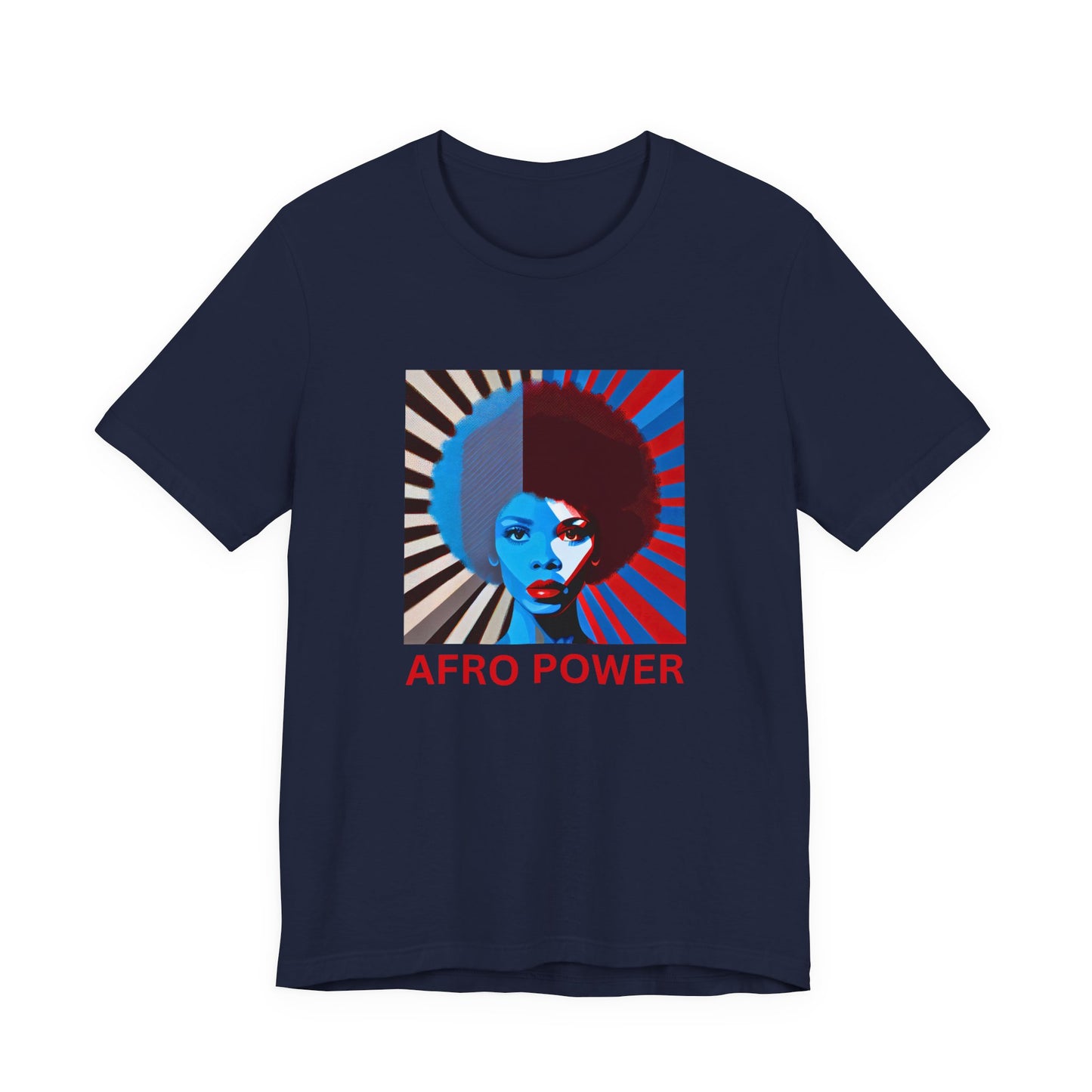 Afro Power Jersey Tee - Bold Statement T-Shirt for Cultural Pride
