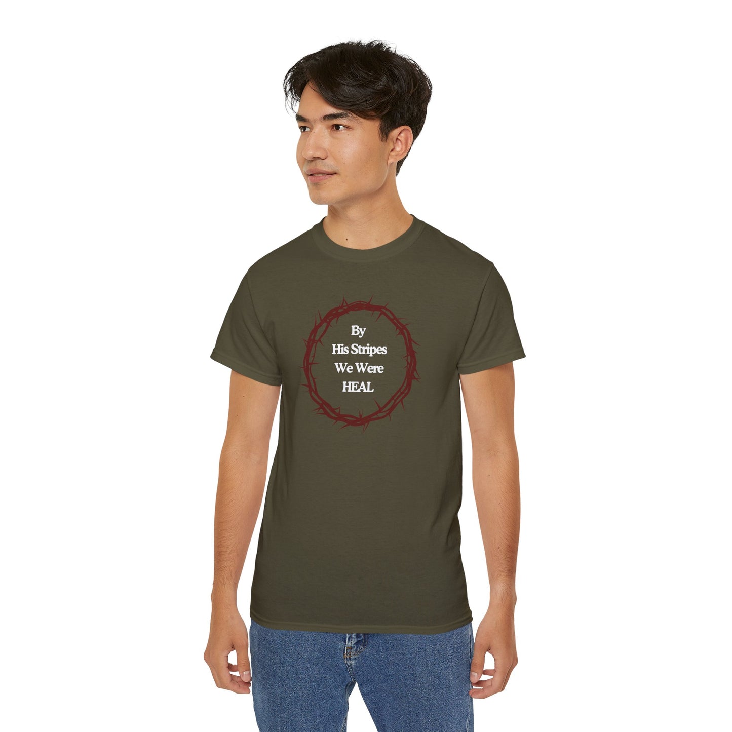 We're Heal - Unisex Ultra Cotton Tee: By His Stripes We Were Heal