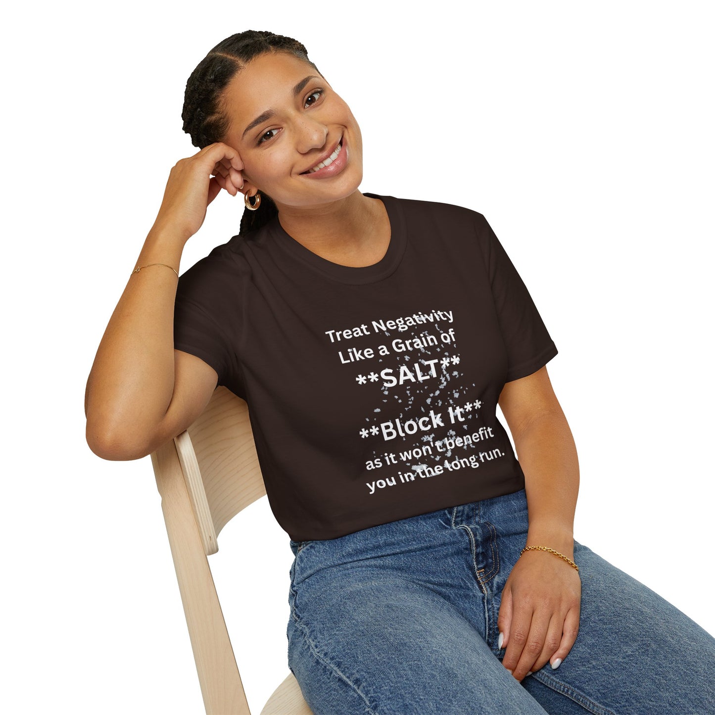 Negativity Boundaries T-Shirt — "Treat Negativity Like a Grain of SALT" Motivational Tee