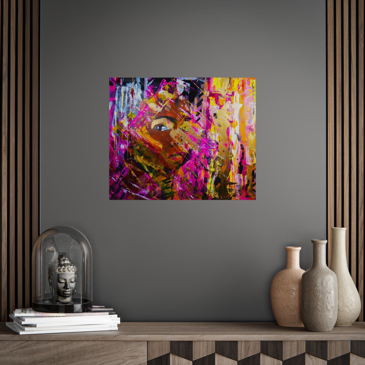 You See Me Poster — Colorful Female Face Art Print