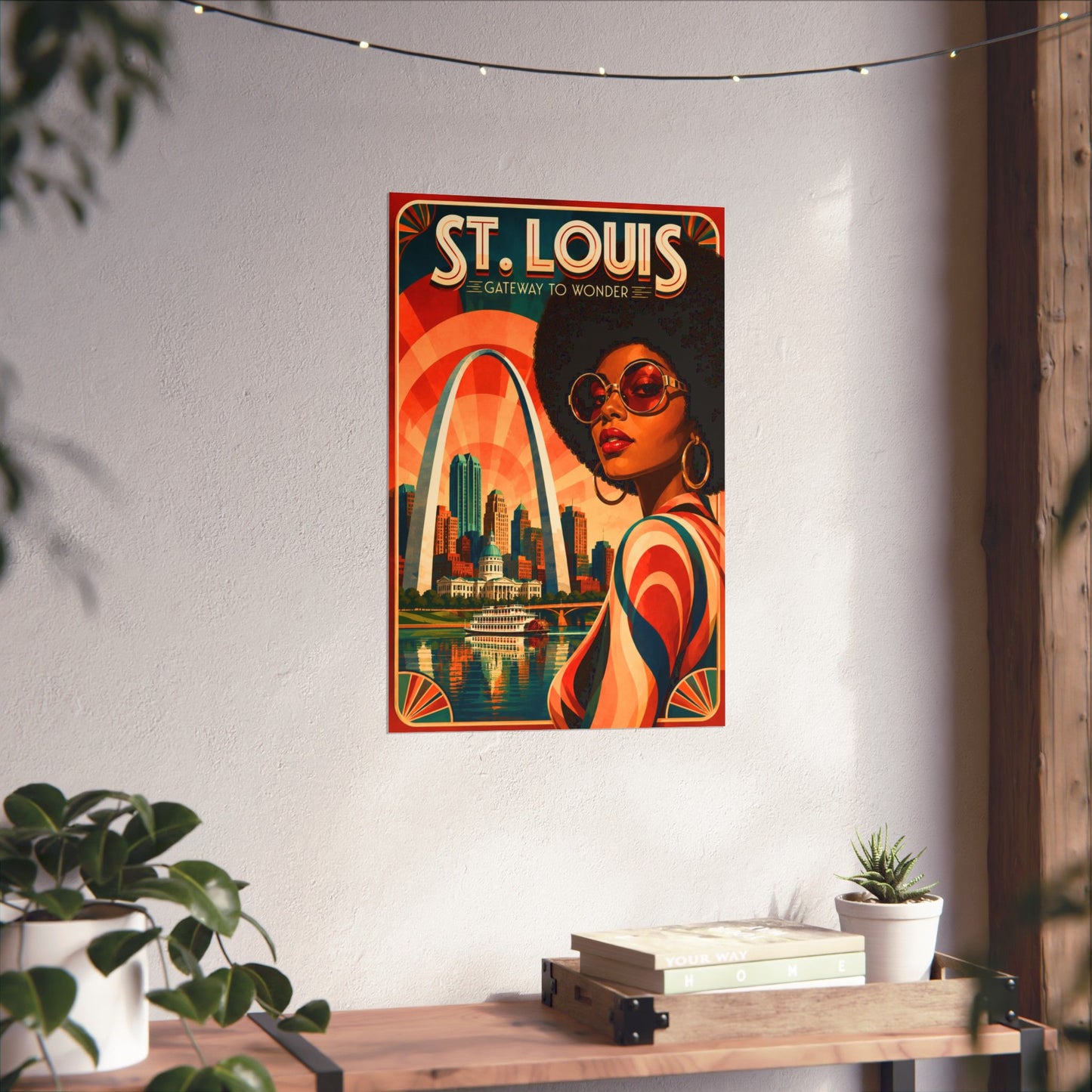 St. Louis Retro Travel Poster2 - Matte Vertical Art Print