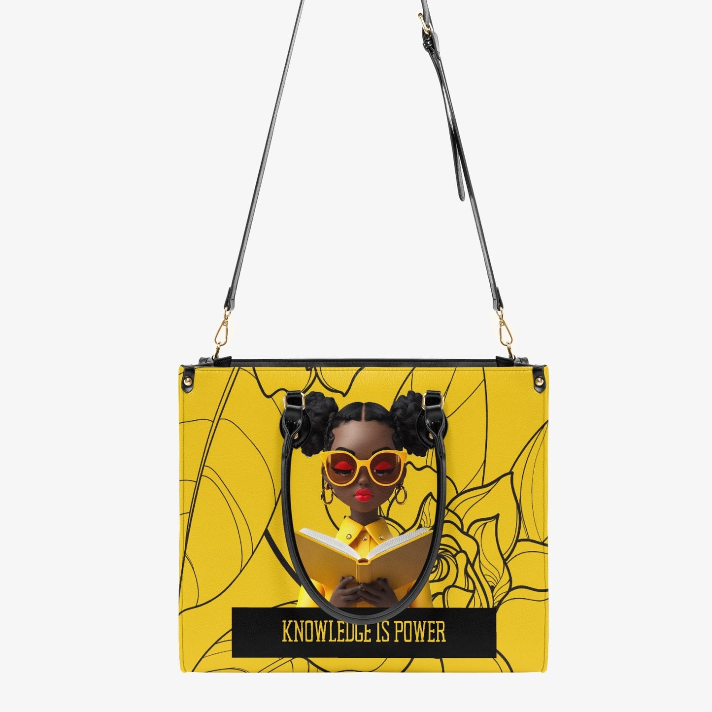 Knowledge is Power Yellow Tote Bag