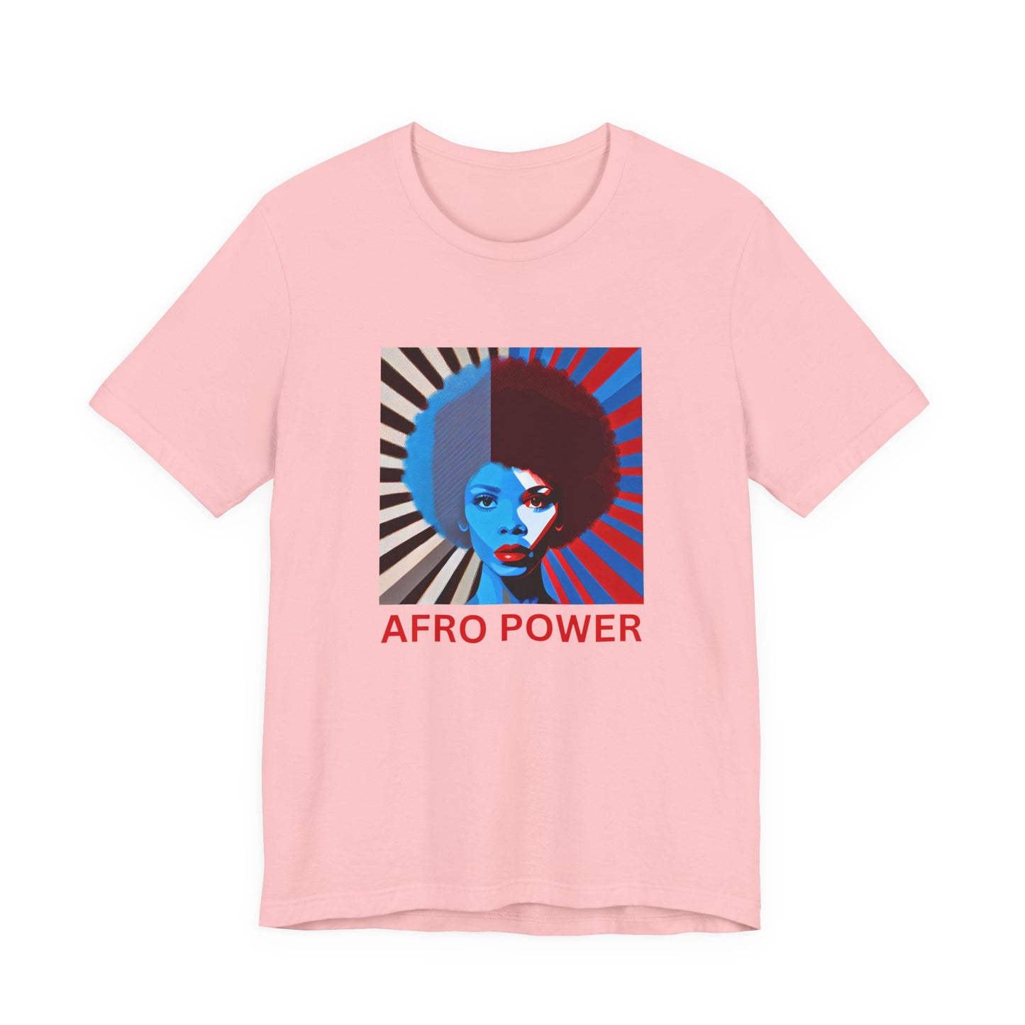 Afro Power Jersey Tee - Bold Statement T-Shirt for Cultural Pride