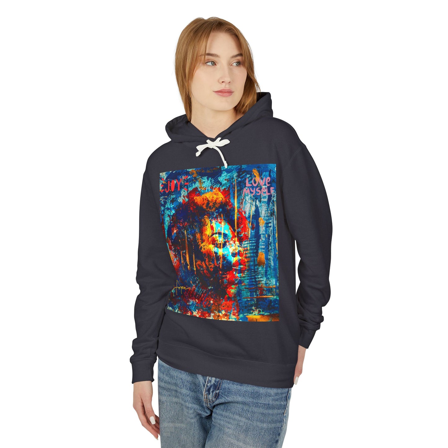 Self Love Unisex Lightweight Hooded Sweatshirt