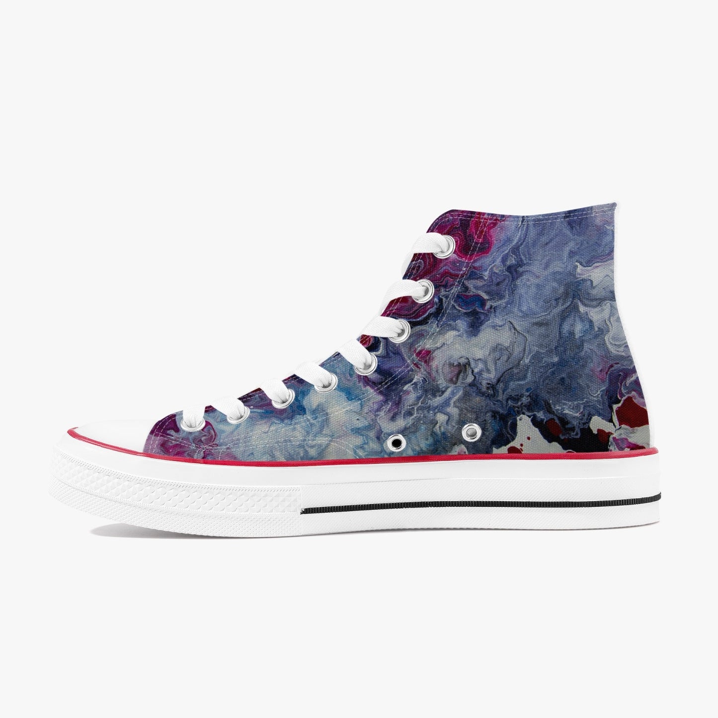 Abstract High-Top Canvas Shoes - 0002