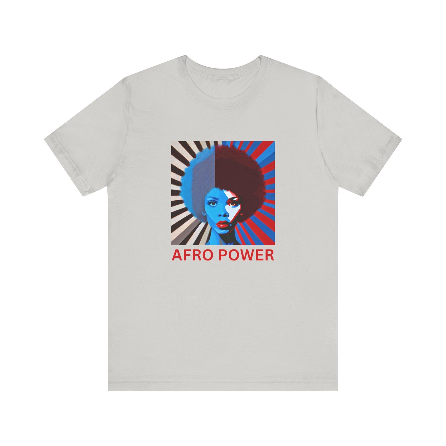 Afro Power Jersey Tee - Bold Statement T-Shirt for Cultural Pride