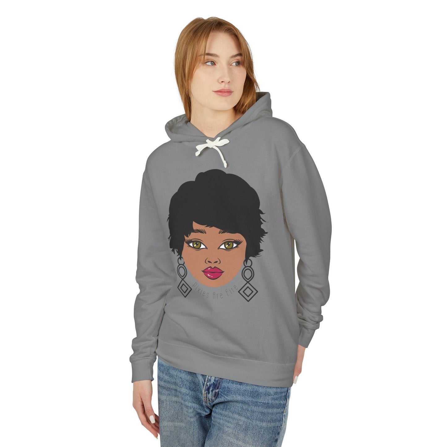 Pixie's Are Fire  Artistic Unisex Lightweight Hooded Sweatshirt,