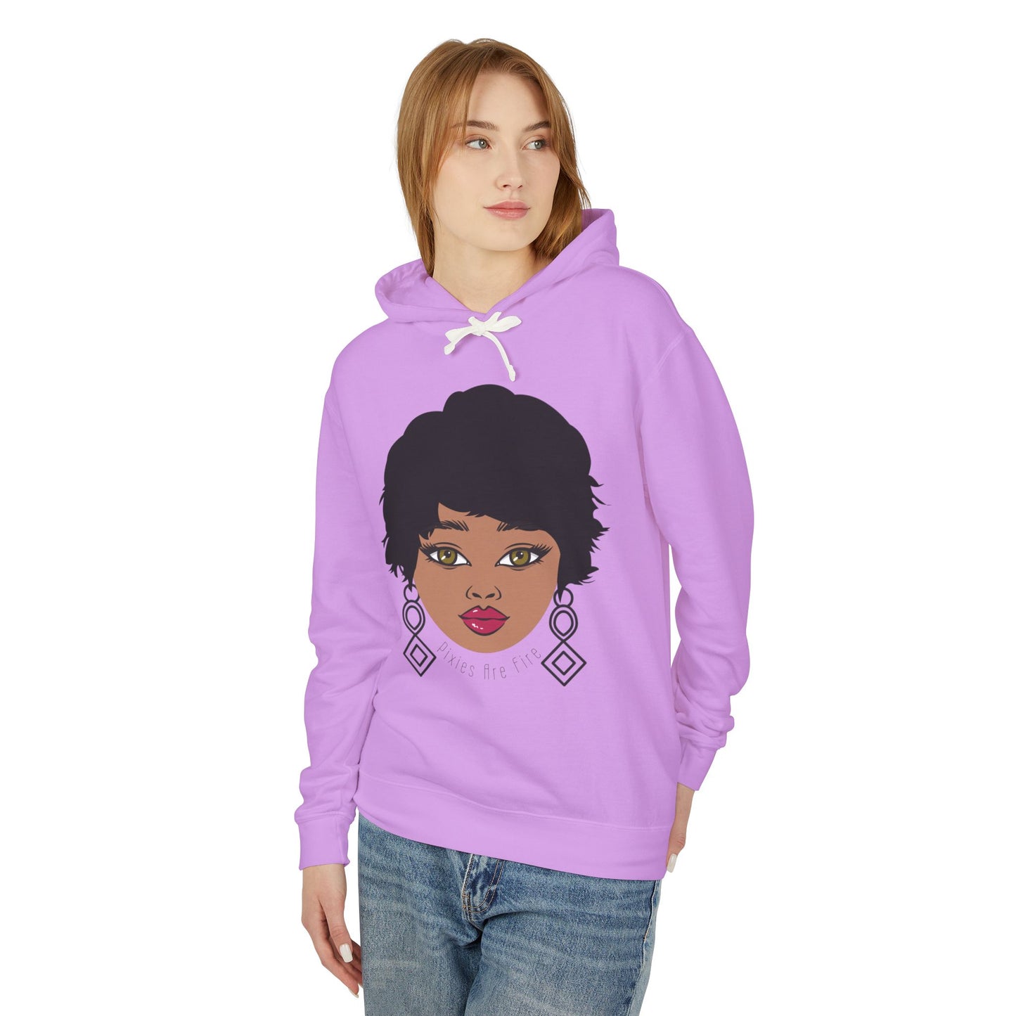 Pixie's Are Fire  Artistic Unisex Lightweight Hooded Sweatshirt,