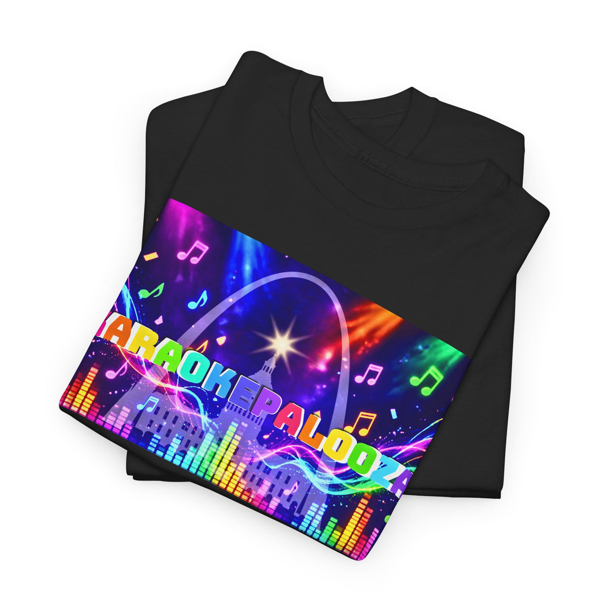 Karaokepalooza Graphic Tee — Neon Music Festival T‑Shirt