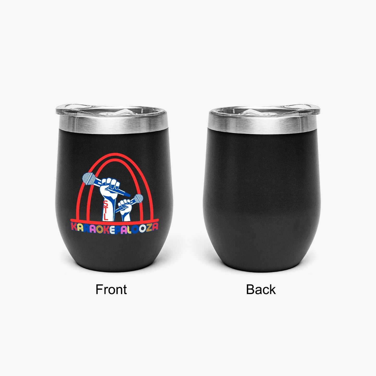 Karaokepalooza  Egg Shaped Insulated Wine Tumbler