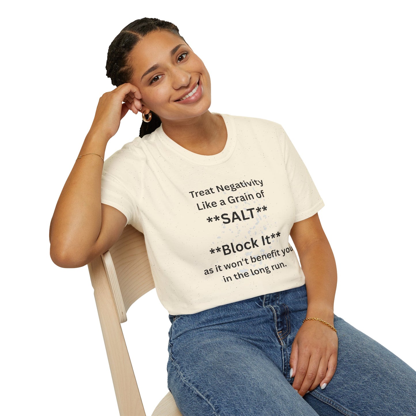 Negativity Boundaries T-Shirt — "Treat Negativity Like a Grain of SALT" Motivational Tee