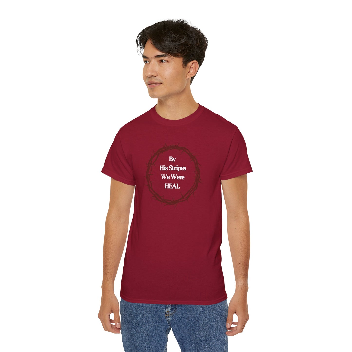 We're Heal - Unisex Ultra Cotton Tee: By His Stripes We Were Heal