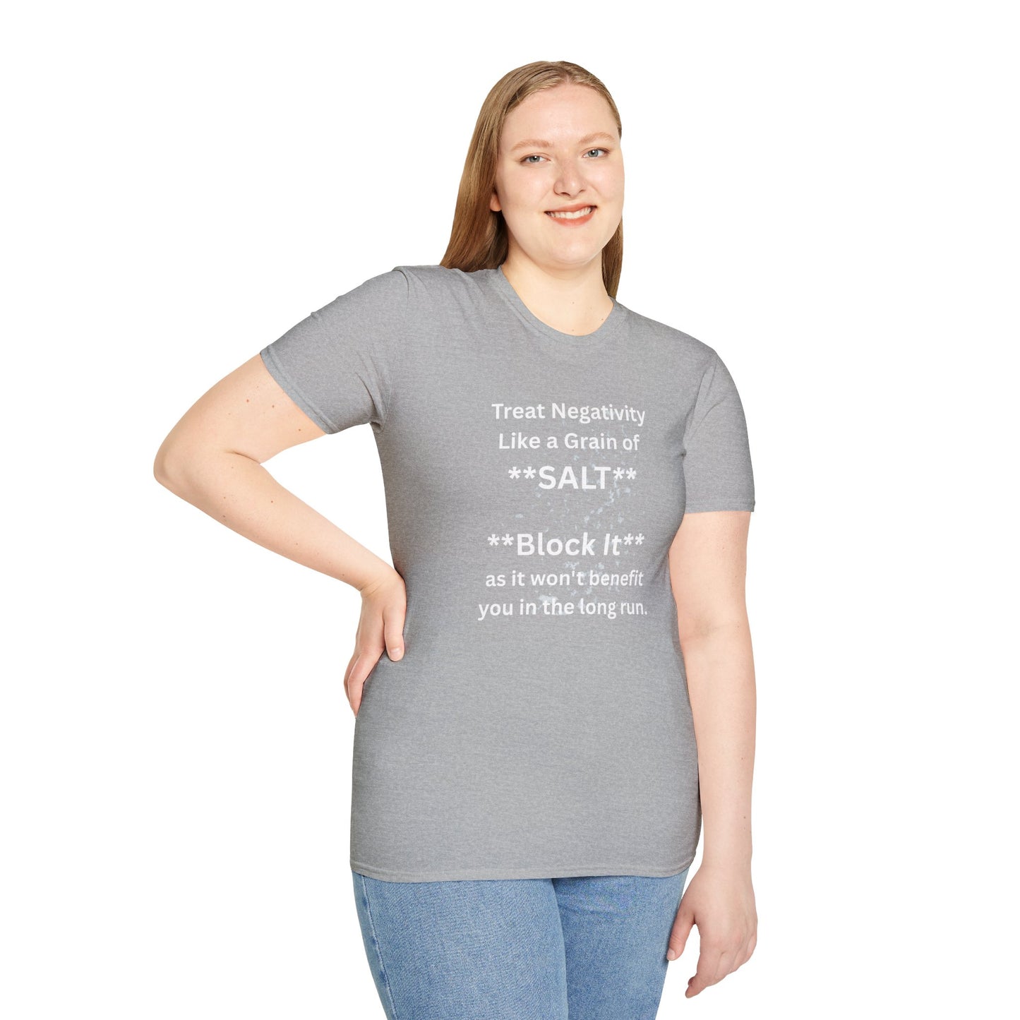 Negativity Boundaries T-Shirt — "Treat Negativity Like a Grain of SALT" Motivational Tee