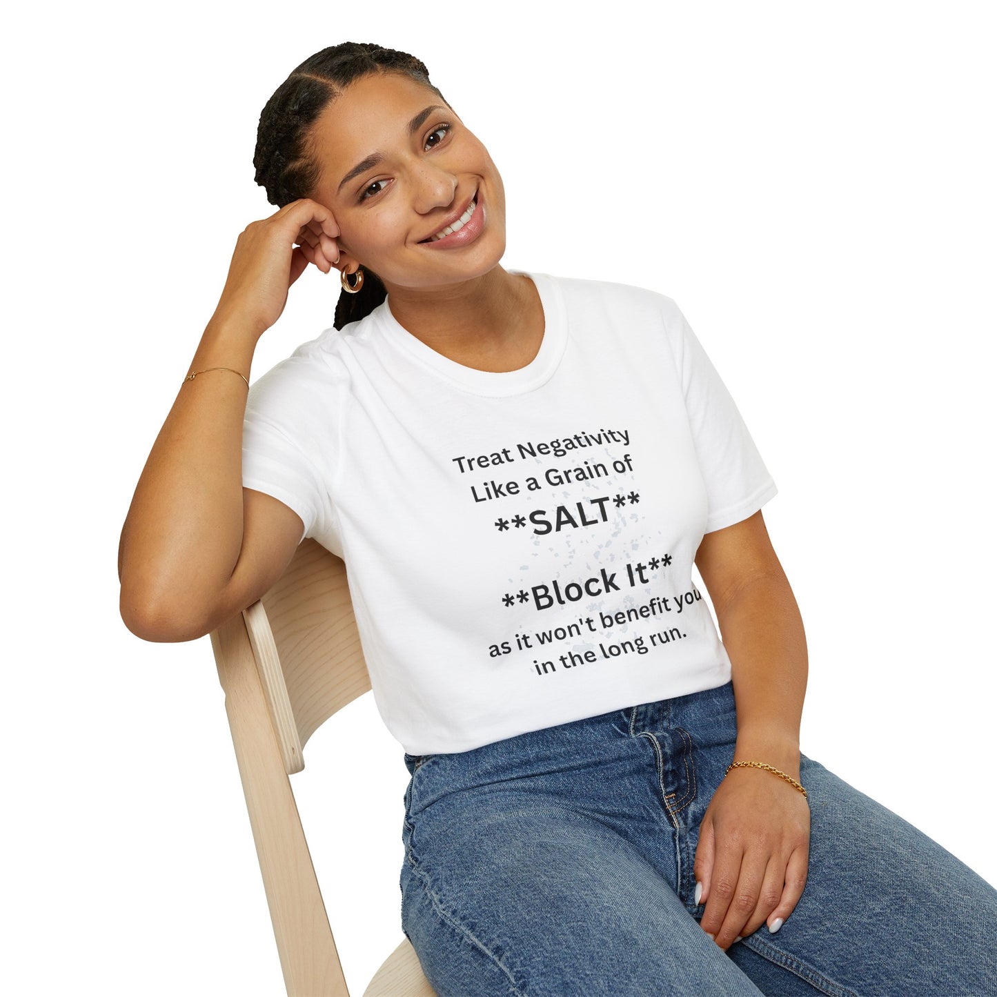 Negativity Boundaries T-Shirt — "Treat Negativity Like a Grain of SALT" Motivational Tee