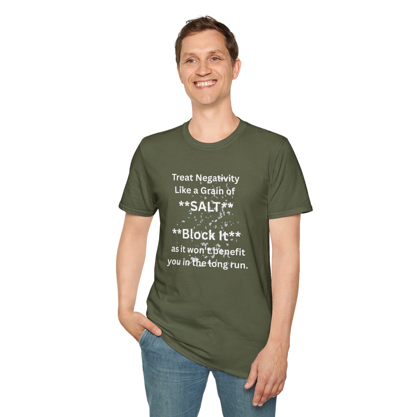 Negativity Boundaries T-Shirt — "Treat Negativity Like a Grain of SALT" Motivational Tee