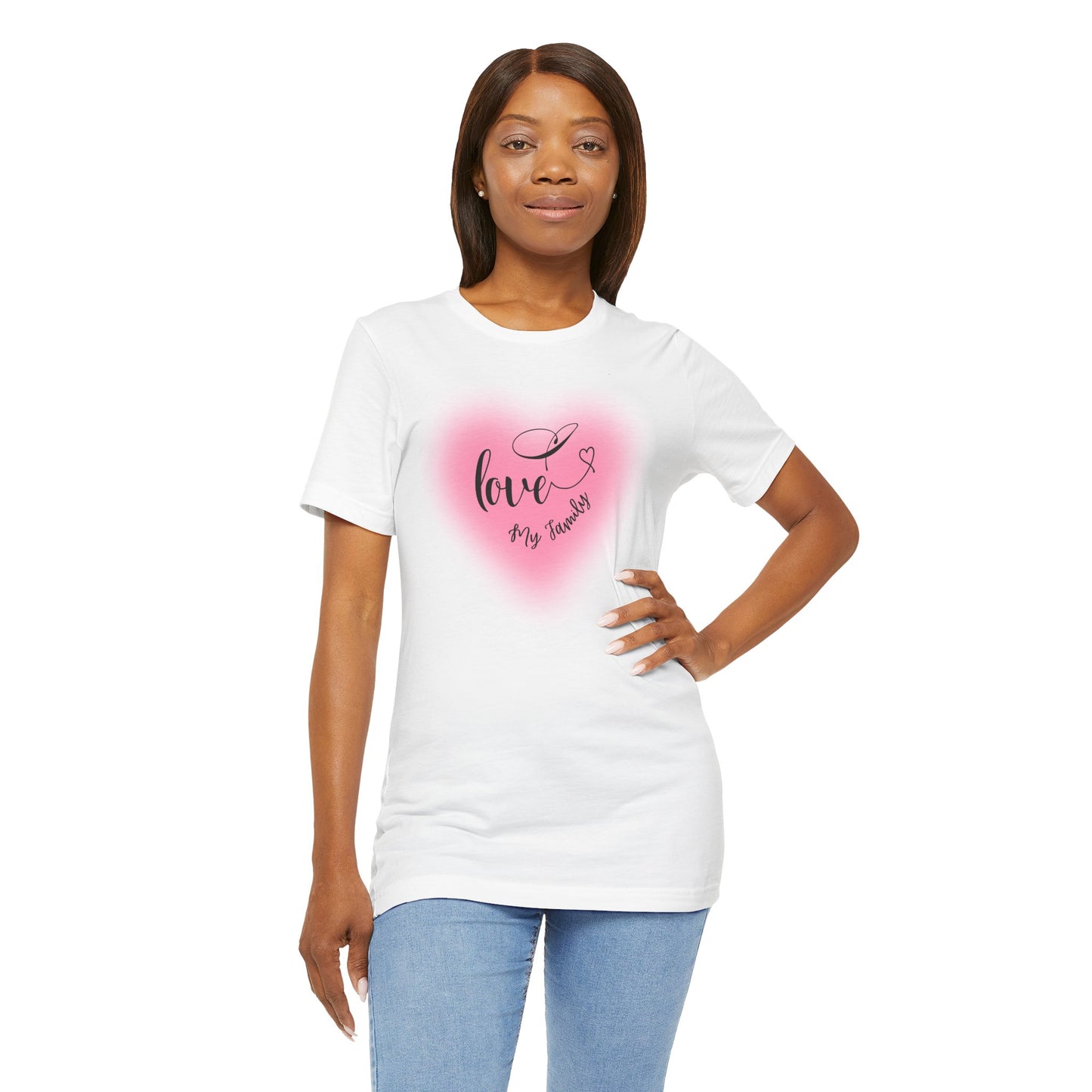 I Love My Family Unisex Jersey Short Sleeve Tee