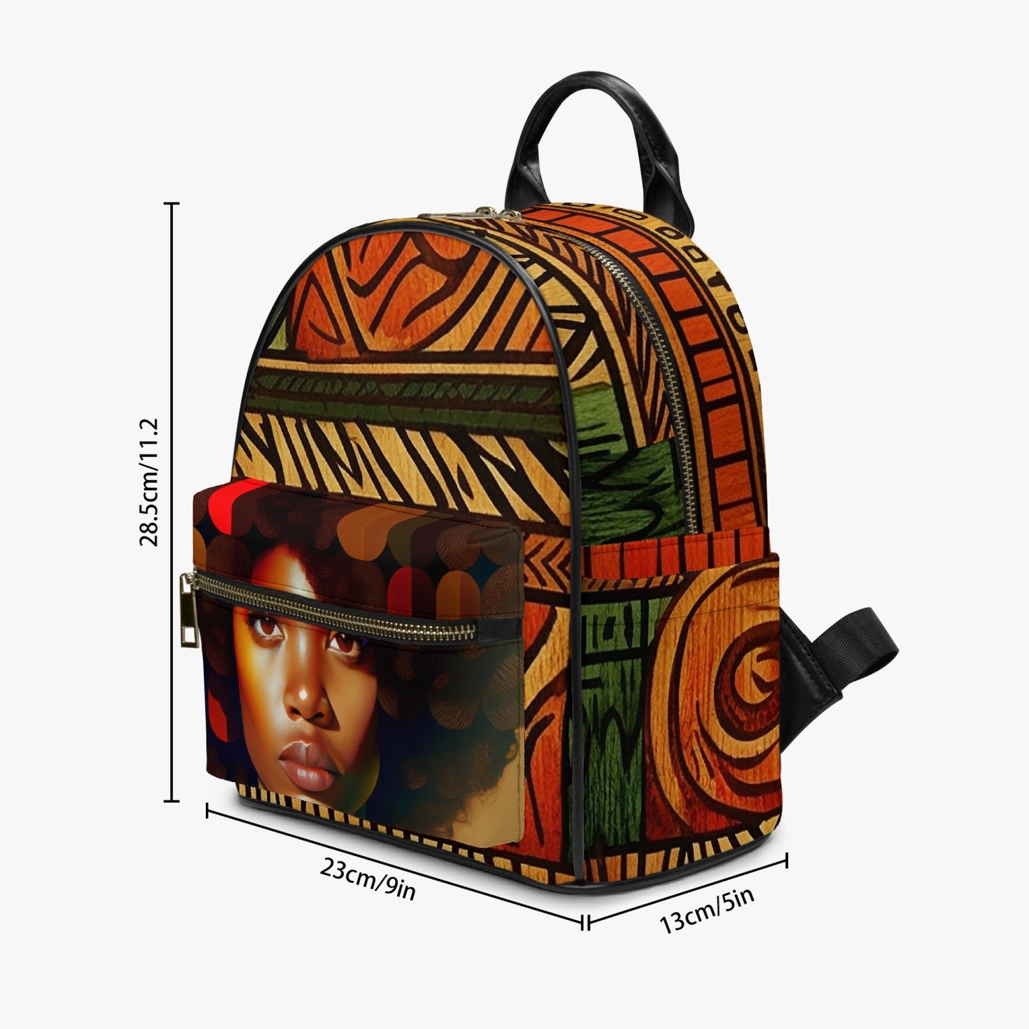 Afrocentric  PU Backpack